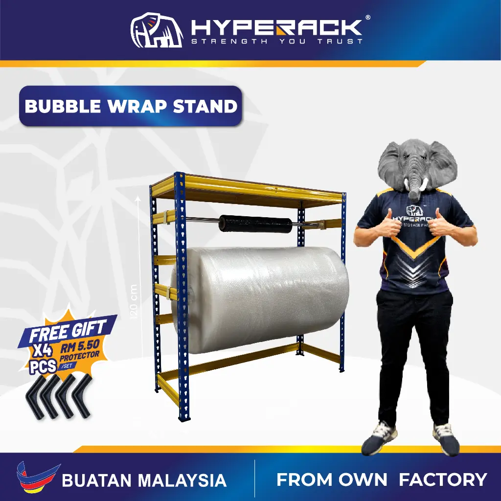 HYPERACK ™️ Bubble Wrap Stand Packaging Table H120cm x D45cm x L120cm