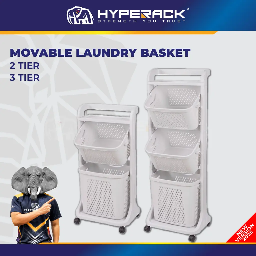 HYPERACK ™️ Multi-layer Laundry Basket Clothes with cover