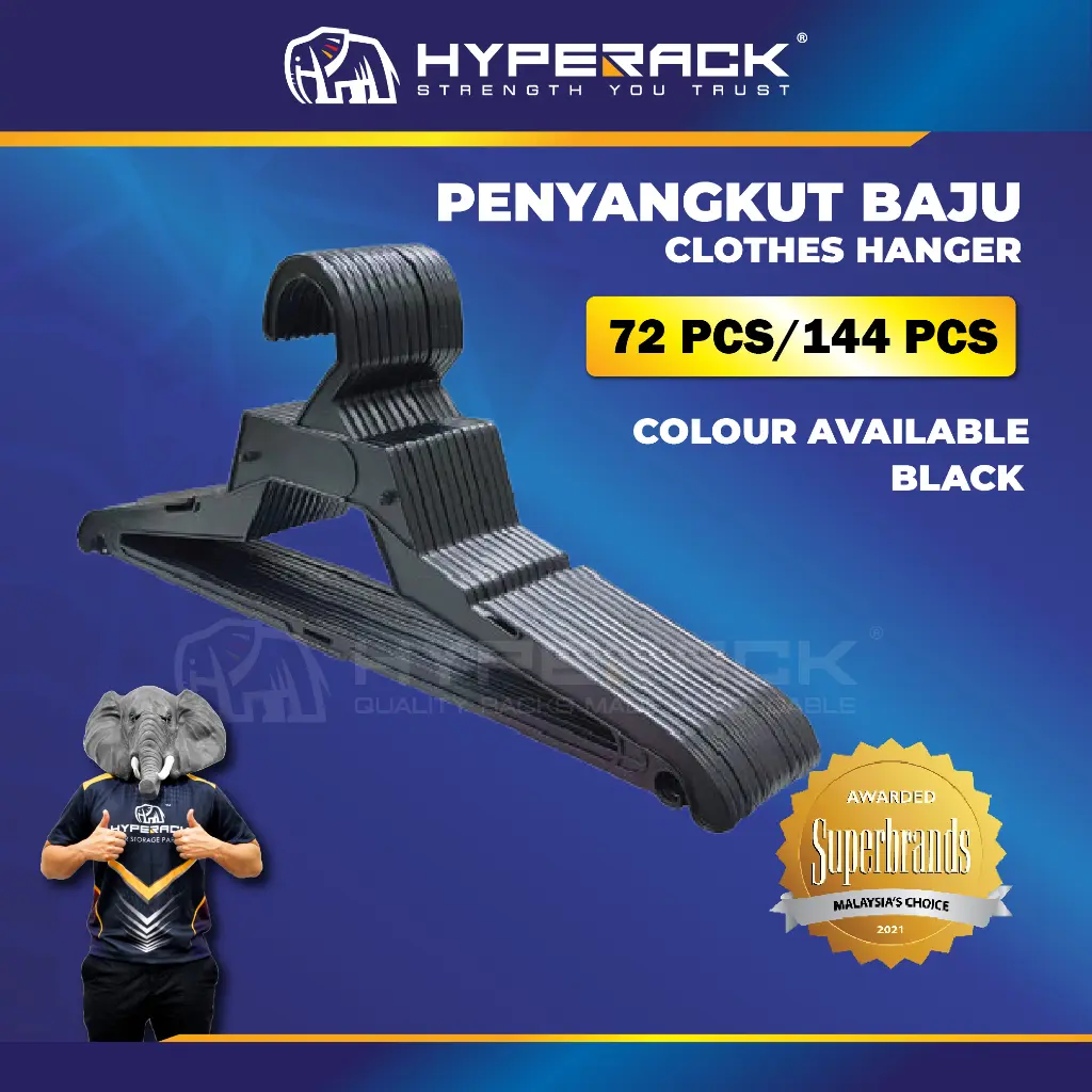 HYPERACK ™️ 72pcs / 144pcs Clothes Hanger Organization