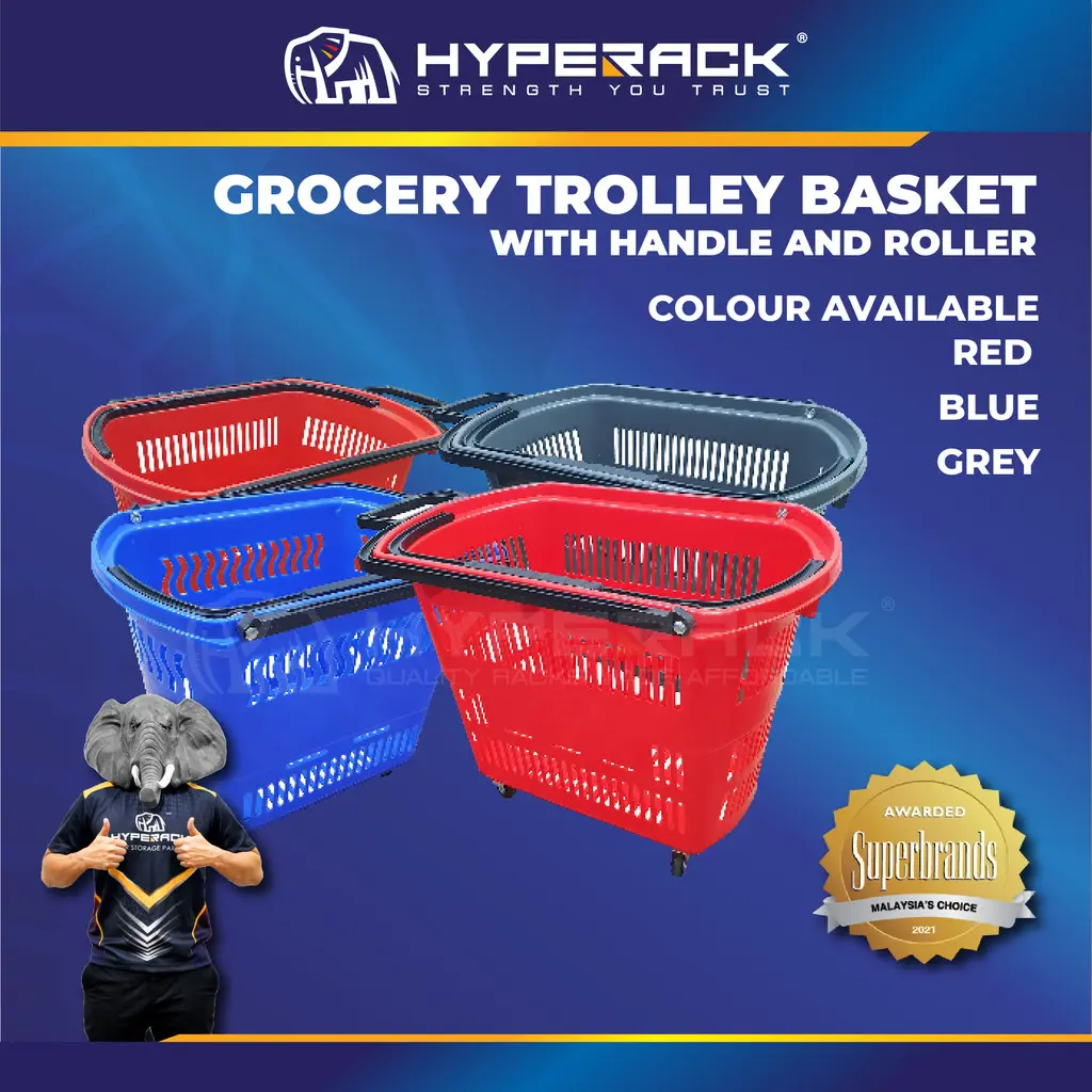 HYPERACK ™️ Grocery Trolley Basket Handle with Roller