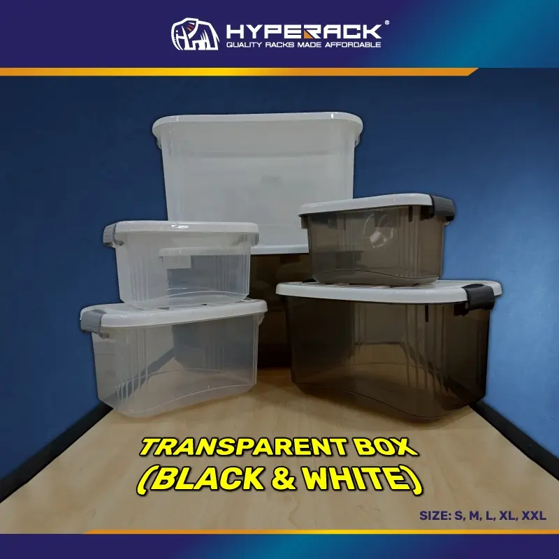 HYPERACK ™️ Transparent Plastic Storage Box with Handle