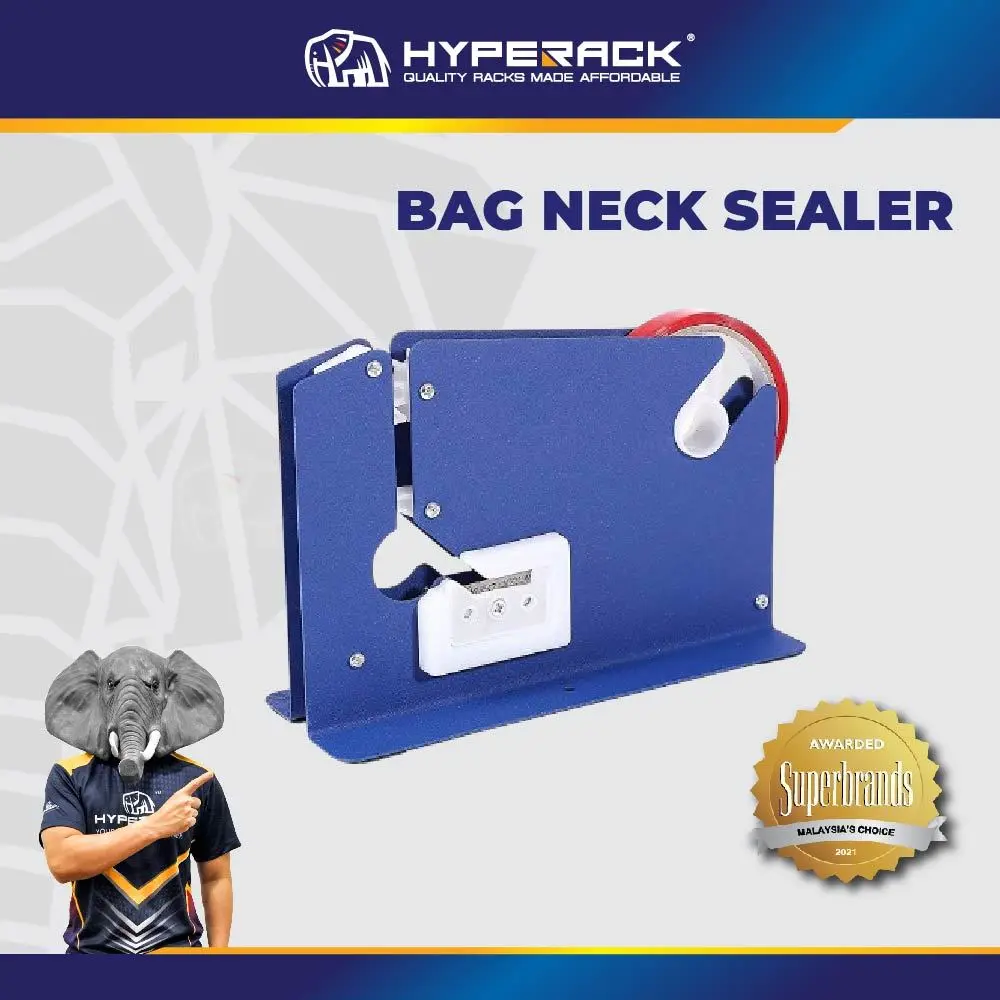 HYPERACK ™️ Plastic Bag Neck Sealer Seal Sealing Machine (K-8) / Bag Neck Sealer Tape