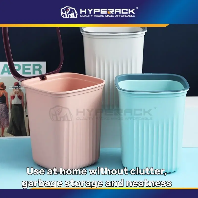 HYPERACK ™️ Home Rubbish Dustbin Garbage Trash Bin Large Capacity Bakul Tong Sampah