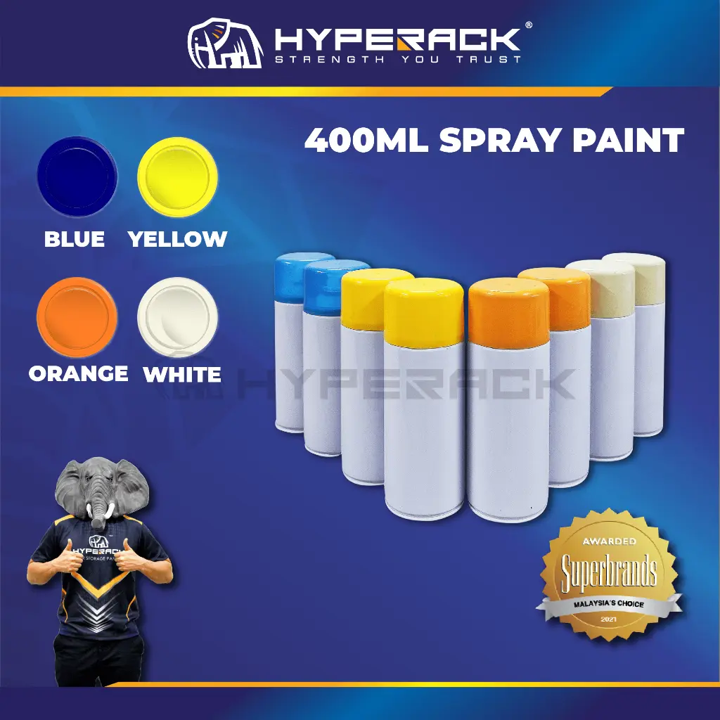HYPERACK ™️ 400ml Spray Paint Besi Solid Colour