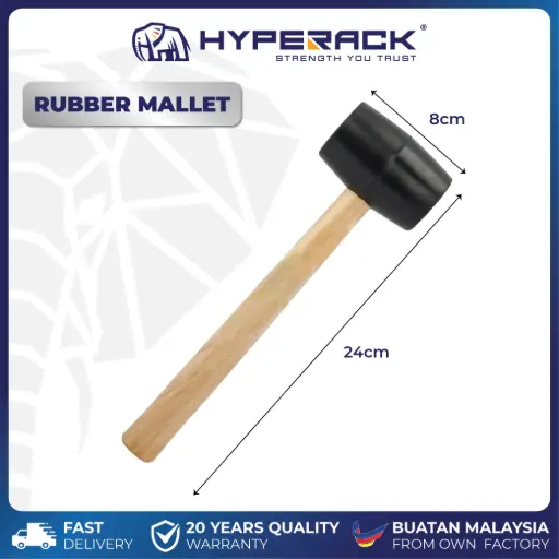 [RM] HYPERACK ™️ Multifunctional Rubber Mallet Rubber Hammer 300g