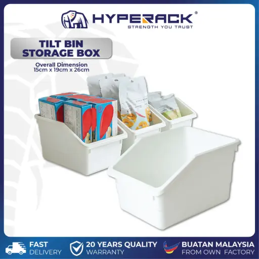 [TB-A] HYPERACK ™️ Tilt bin Storage box Organizer (A Series)  (15x19x26cm)