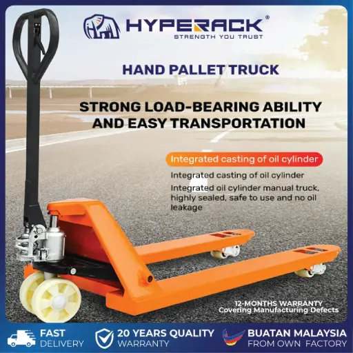 HYPERACK ™️ 3 Ton Hand Pallet Jack Truck AC30-W Heavy Duty Hydraulic Forklift