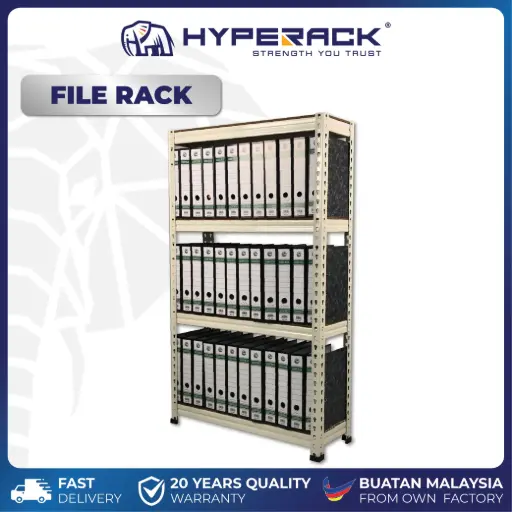 HYPERACK ™️ File Book Shelf 4 Levels Boltless Rack Office Storage Store Room