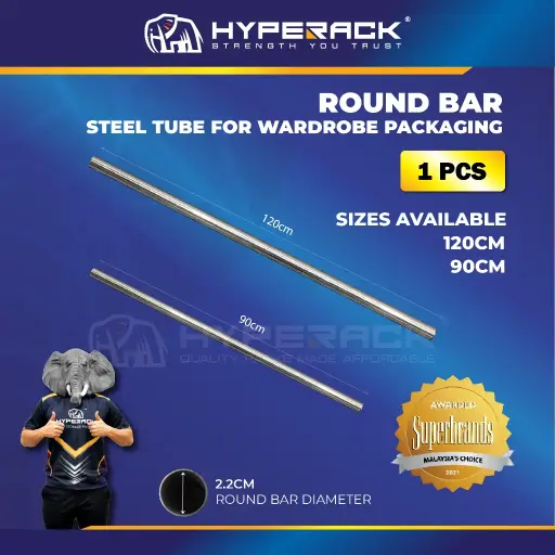 HYPERACK ™️ Round Bar Steel Pipe Tube For Wardrobe Packaging Table