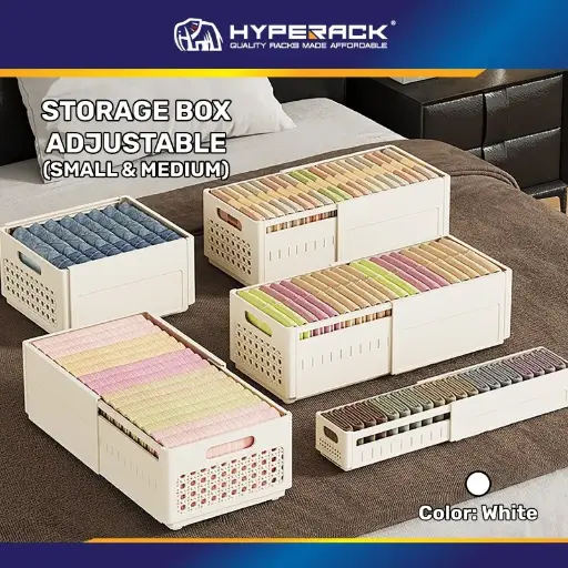 [SBAMW] HYPERACK ™️ Storage Box Adjustable 28-48cm Expandable Retractable Cabinet Rack Organizer