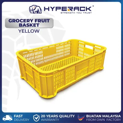 [FBY] HYPERACK ™️ Grocery Fruit Basket Yellow Basket