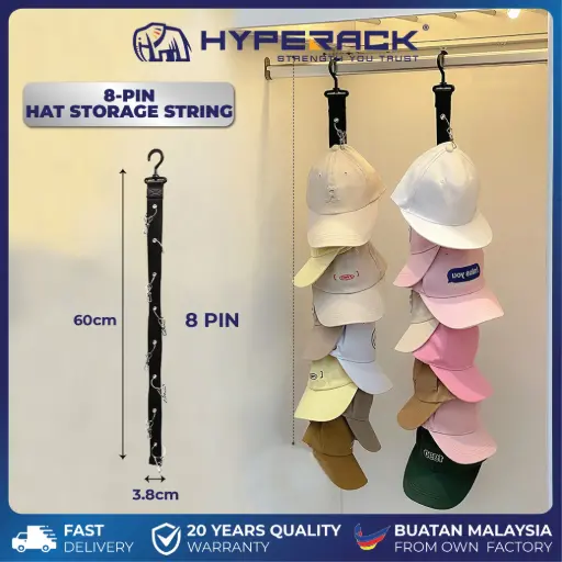 [CHC] HYPERACK ™️ 8 Clips Cap Hanging Hook Hat Storage Organizer Door Hanger